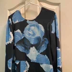 Babaton floral long sleeve dress